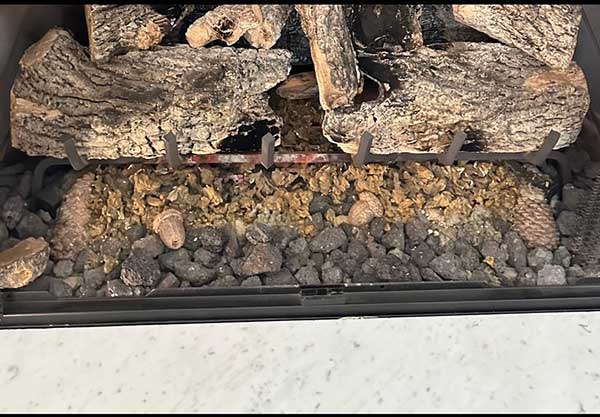 Gas log spruce up after