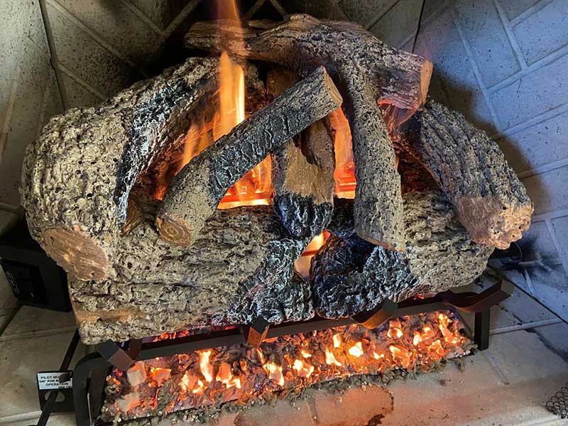 Gas log set